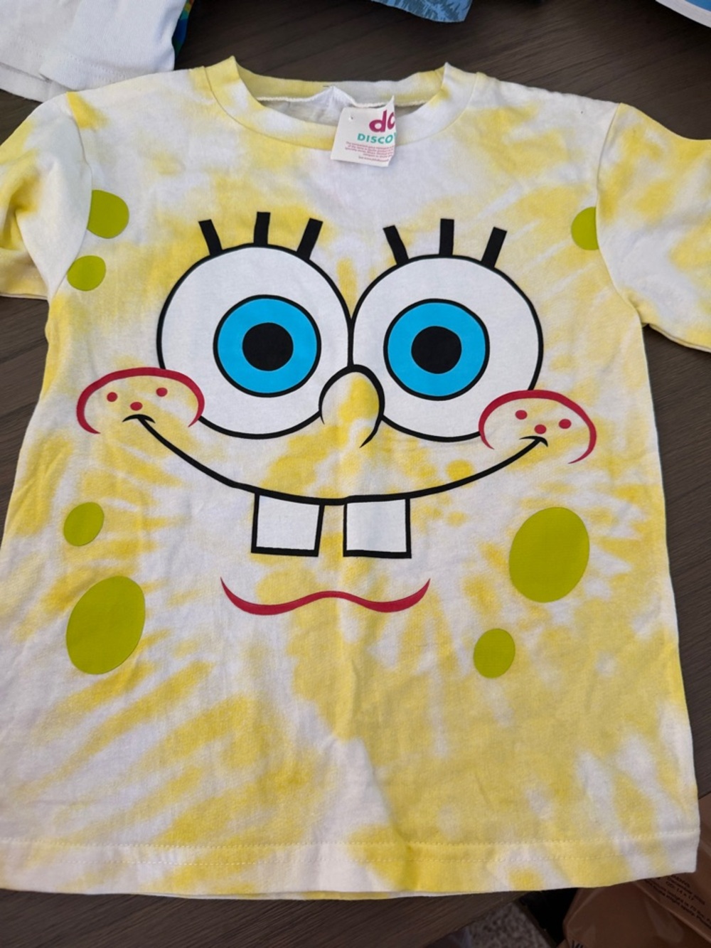 Nickelodeon Yellow SpongeBob Tie-Dye Face Tee